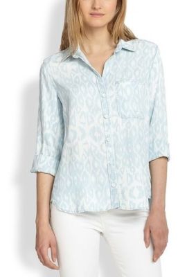 Ikat Leopard Button-Down Shirt
