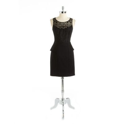 Illusion Peplum Dress