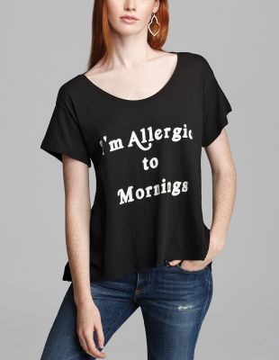 I'm Allergic to Mornings Lazy Weekend Tee