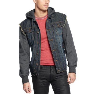 Intruder Hooded Denim Fleece Jacket 