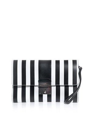 Isobel stripe clutch |