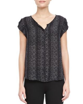 Iva Printed Silk Blouse