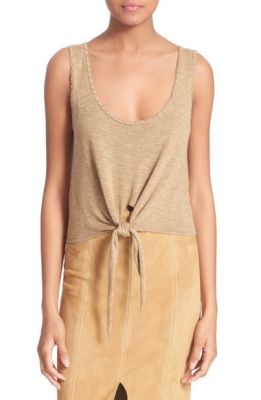 Jacinda Scoopneck Tie-Front Top