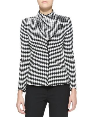 Jacquard Asymmetric-Front Jacket