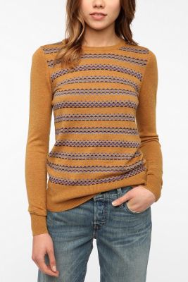 Jane Intarsia Knit Pullover Sweater