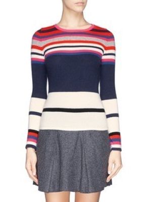 'Jolanta' stripe cashmere sweater