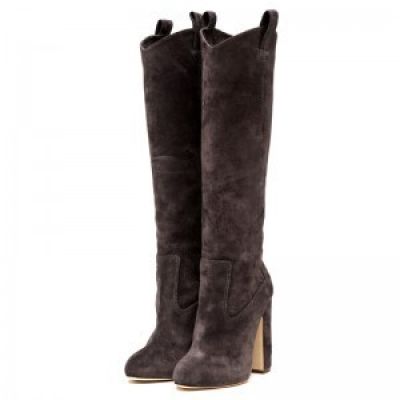 Jove in Grey Suede Platform High Boots