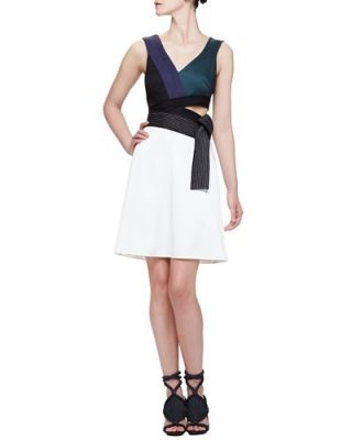Judo Belted Cutout Dress