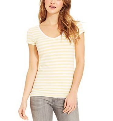 Juniors' Short Sleeve V-Neck Tee