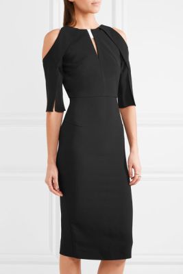 Keeling cutout crepe dress