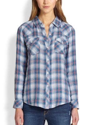 Kendra Plaid Button-Down Shirt