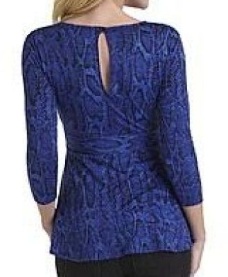 Knit Chain Top in Blue