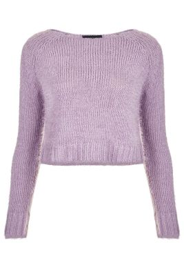Knitted Fluffy Crop Jumper