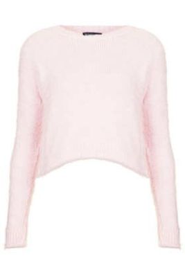 Knitted Fluffy Crop Jumper