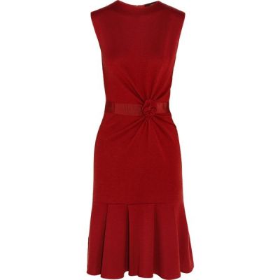 Knitted wool, silk and cashmere-blend dress
