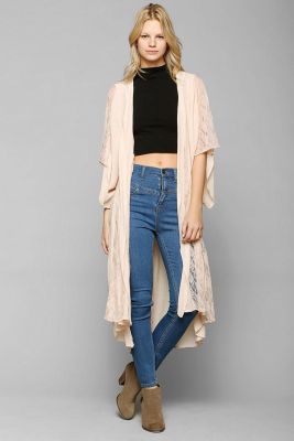 Lace Godet Kimono Jacket