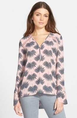 Lace Inset V-Neck Top