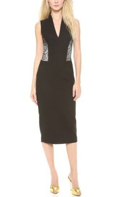 Lace Panel Sheath Dress