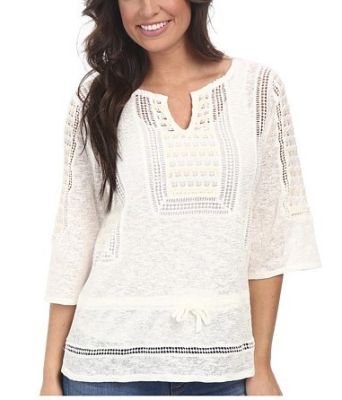 Lace Peplum Top