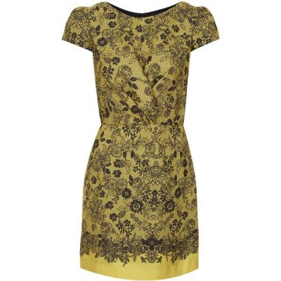 Lace Placement Twist Dress