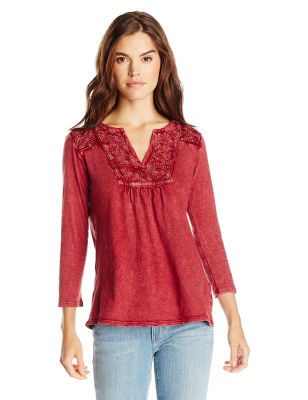 Lace Placket Top