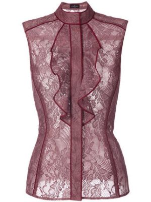lace ruffle blouse