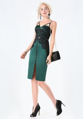 Lace & Satin Bustier Dress