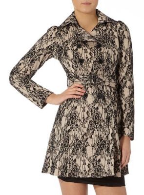 Lace trench coat