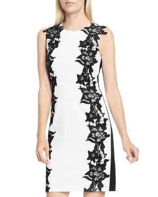 Lace Trim Two-Tone Dress