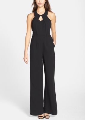 Lace Trim Wide Leg Jumpsuit