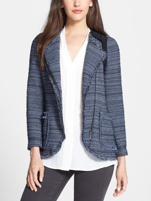 Lace & Tweed Blazer in Charcoal