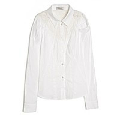Lace-detail Button Down