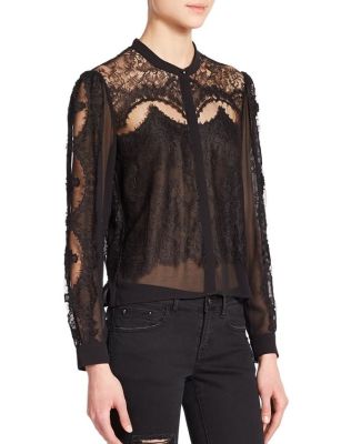 Lace-Panel Blouse