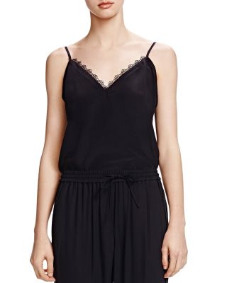 Lace-Trimmed Silk Camisole