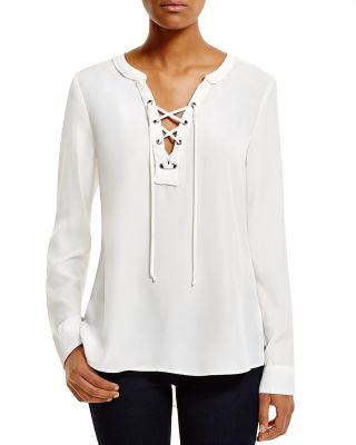 Lace-Up Blouse