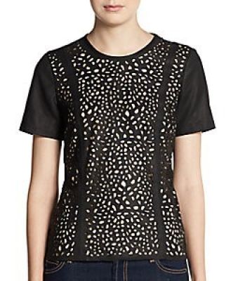 Laser-Cut Leather Top