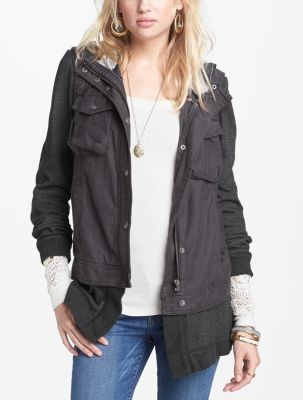 Layered Slub Knit Jacket