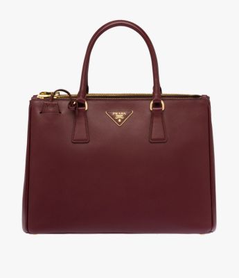 Leather Tote in Burgundy