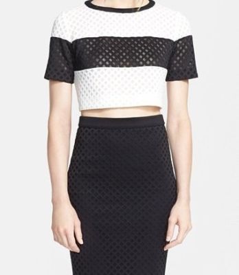 'Leda' Lattice Crop Top