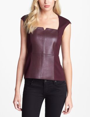 'Legacy of Terror' Faux Leather Top