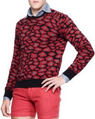 Leopard-Print Knit Sweater