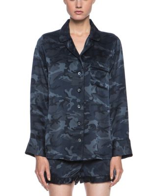 Lillian Silk Pajama Set in Traditional Camo