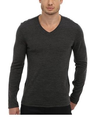 Long Sleeve V-Neck Sweater with Pintuck Details