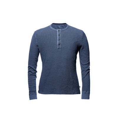 Long Sleeve Waffle Henley