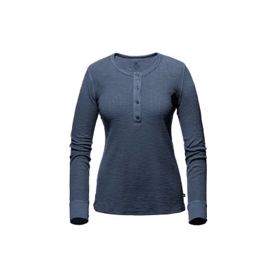 Long Sleeve Waffle Henley