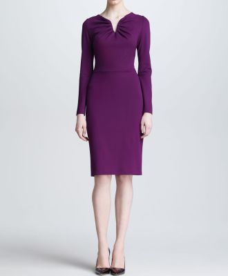 Long-Sleeve Donde Jersey Dress in Amethyst