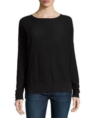 Long-Sleeve Slub-Knit Sweater