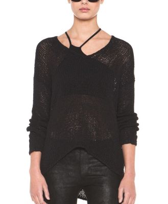 Looped Cotton Asymmetrical Pullover