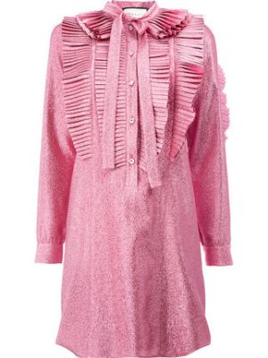 lurex pleated dress