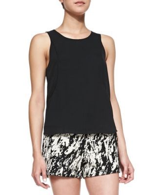 Lydia Silk Jersey High-Low Top